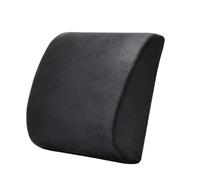 Generico Memory Foam Lumbar Support Cushion | Plush, 360g, 32x30x10cm | Slow Rebound Back Pillow For Office Chair | Car Seat Lumbar Pillow, Black/Coffee/Gray