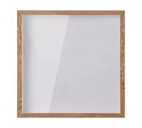 Generico Memory Frame Box - Wood Density Board 22x22cm | Travel Memory Box, Top Loading Shadow Keepsake Display Frame | Ticket Postcard Photo Storage Organizer For Travel Collection Home Decor