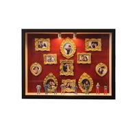 Generico Memory Frame with Lights - Mini Museum Photo Display | 8.94x12.36x1.46in Handmade Table Decor with Wood Resin Construction for Home, Office, Dorm, Bedroom, Wedding