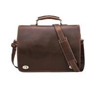 Generico Men Briefcase Leather Shoulder Messenger Bags Latop Bag, Compatible For 15.6 Inch Tote Handbags