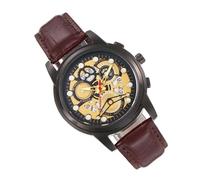 Generico Men’s Mechanical Watch, Leather Strap Wristwatch, Date Display, Stylish Timepiece, Elegant Design, Perfect for Business and Casual Wear, Classic Leather Watch