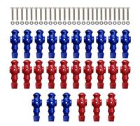 Generico Men, Table Football Figures, Game Replacement Accessories, 2 Color Player Set, Sturdy Doll Figure, 26x Game Components, Designed for Tabletop Setup and Replacements