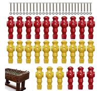 Generico Men, Table Football Figures, Game Replacement Accessories, 2 Color Player Set, Sturdy Doll Figure, 26x Game Components, Designed for Tabletop Setup and Replacements