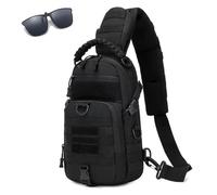 Generico Men Tactical Waterproof Crossbody Bag,Large Capacity Camo Outdoor Chest Pack,Multiple Pockets Fashion Sling Shoulder Pack