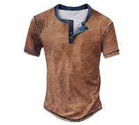 Generico Mens Casual Short Sleeve T Shirt Crew Neck Everyday Basic Tee Lightweight Comfortable Regular Fit Summer Top Streetwear Outdoor Holiday Travel Daily Wear, 03-Coffee, XXL