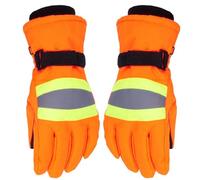Generico Mens Work Gloves,Waterproof Orange Work Gloves With Grip - Soft And Skin-Friendly Traffic Directing Glovs For Gardening Cutting Construction Motorcycle