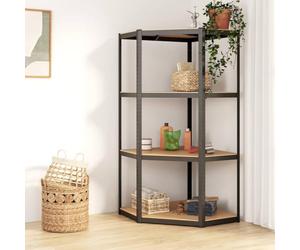 Generico Mensola Angolare 4 Ripiani Antracite Acciaio Legno Multistrato,Commercio e Industria,Stoccaggio Industriale,Scaffalature industriali-152853