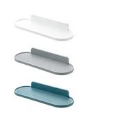 Generico Mensola da bagno WC Punch gratuito Shampoo Doccia Staffa for bottiglia di condimento Accessori da cucina(Blue)