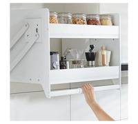 Generico Mensola Da Parete A 2 Ripiani, Robusta, Portaspezie Estraibile In Lega Di Alluminio, Salvaspazio For Cucine, Soggiorni, Ristoranti(600mm Cabinet)