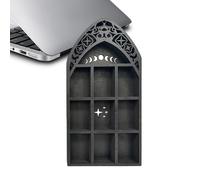 Generico Mensola Da Parete In - Organizzatore Da Appendere A Forma Di Luna, Supporto Per Vetrina Con Gemme Mistiche, Decorazione In Legno Con Ritaglio Celeste, Vetrina Artistica | Per Soggiorno, Came