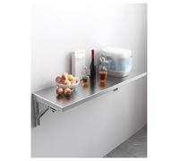 Generico Mensola da parete pieghevole in acciaio inossidabile, mensola galleggiante da parete con staffe, adatta for soggiorno, balcone, bagno o lavanderia(80x30cm/31.5x11.8in)