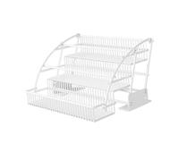Generico Mensola Estraibile A 3 Livelli, Mensola Portaoggetti Da Cucina Retrattile, Organizer For Il Sollevamento Di Mobili Alti, For Utensili Da Bagno E Casa(White,31.5x8x21.5cm)