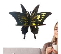 Generico Mensola Farfalla Angolare,Scolapiatti Murali Decorativi con Farfalle - Libreria Vintage Multiuso per Ufficio Cucina Bagno Camera da Letto e Spazi Interni
