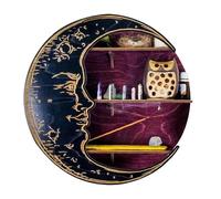 Generico Mensola In Moon, Supporto Da Parete Galleggiante In Legno Massello | Espositore Per Oli Essenziali Da 350 G Per Altare Ad Angolo A, Unità Di Stoccaggio Decorativa Utilizzata Per La