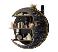 Generico Mensola In Moon, Supporto Da Parete Galleggiante In Legno Massello | Espositore Per Oli Essenziali Da 350 G Per Altare Ad Angolo A, Unità Di Stoccaggio Decorativa Utilizzata Per La