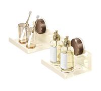 Generico Mensola per Lavandino del Bagno - Organizzatore da Parete per il Bagno | Organizzatore Acciaio Carbonio Con Ventose Rimovibile Per Profumi Cucina Lavanderia