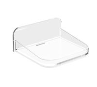 Genérico Mensola piccola trasparente - Mensola molto piccola da parete | Supporto per telecamera di sicurezza - per esposizione galleggiante in finestra appartamento inquilino camera da