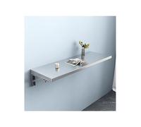 Generico Mensola pieghevole da parete in acciaio inossidabile 304 - Tavolo da cucina sospeso senza fori, scrivania galleggiante extra larga e organizer personalizzato(100x40cm/39.4x15.7in)