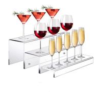 Genérico Mensole da bar per bottiglie di liquore, scaffali per liquori, organizer statue acriliche, 3 livelli, scaffale multiuso figurine, collezioni profumi supporto TV, Sa