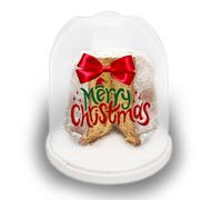 Generico Merry Christmas Natale Porta Panettone Personalizzato Pandoro Torte Dolci Natale Vassoio Antigraffio Coperchio Trasparente Resistente Idea Regalo maestra Famiglia Sposi Decorazioni Natalizie