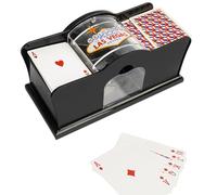 Generico Mescolatore manuale, mescolatore di carte manuale - Mescolatore e distributore di carte da gioco,2 mazzi di porta di da casinò con a manovella facile per Blackjack Poker Texas
