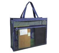 Generico Mesh Art Supply Bag, 17 X 13 X 4.4 Inch Clear Art Storage Bags With Handle And Zipper, A3 Size Mesh Tote Artwork Organization, Ideal For School, Studio, Travel,