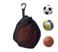 Generico Mesh Ball Carry Bag, Drawstring Sports Bag, Sturdy Mesh Material, Lightweight Design, Multi Sport Draw String Storage, Ideal for Gym, Pool, Outdoor Activities, 12.01x10 Inches