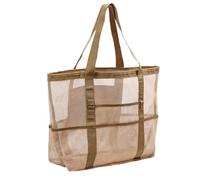 Generico Mesh Beach Bag - Large Tote Carrier, Waterproof Net Shopper, Heavy Duty Storage Organizer Utility | Sand Proof Multi Pocket Travel Carryall, Women Shoulder Handbag For Picnic Grocery Market