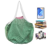 Generico Mesh Net Bag Reusable Grocery Mesh Bags with Lining | Stretchable Produce Organizer Long Handle Reusable Shoulder Tote with Lining for Shopping Picnics Beach