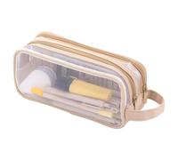 Genérico Mesh Pencil Pouch - Clear Mesh Pencil Case | Mêsh Pencils Case Pen Bag Cleâr Câse | Handheld Multi-Function Pencîl Pouch | Multi-Function Pencîl Pôuch Cleâr Makeup Color Pôuch Cosmetics Bag