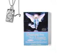 Generico Messages from Your Angels Cards - Pocket Edition, carta rame, ideale per i principianti, include carte e collana
