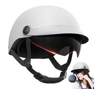 Generico metà Aperto Faccia Casco del Motociclo | Mezzo Casco da Motocicletta | Scooter e Moto Cruiser con Visiera Parasole | da Motociclista retrò per Sicurezza Urbana e