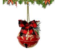 Genérico Metal Bell Ball Ornaments,for Holiday Winter Outdoor Porch Garden Yard Fireplace | Giant Metal Christmas Bells,Outdoor Christmass Bells with Bow | Vintage Christmas Decor with Bow -