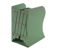 Generico Metal Bookends, Bookshelf Stoppers, 5.71x7.48x4.33 inches, Non-Slip Desktop Organizers, Scratch-Resistant Base, Ideal for Home, School, Library, Nursery, Desks, Black/White/Green