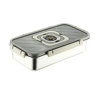 Generico Metal Bread Box | Bread Storage Box | Airtight Stainless Steel Keeper With Lid | For Countertop Pantry Corner Home Food Toast Loaf Dough Bagel Roll Banana Butter