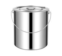 Generico Metal Bucket with Handle,Storage Container with Handle Lid | Large Bucket Kitchen Grain Container | for Soup Milk Flour Cereal Kitchen Accessories Pantry Stove Home Restaurant