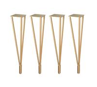 Generico Metal Furniture Legs for Coffee Table & Dining Table, 72cm Height, Black, 4-Piece Set with Floor Protectors for Sturdiness