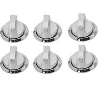 Generico Metal Gas Grill Knobs Set of 6 Electroplated BBQ Control Knobs High Temperature Resistant with Base