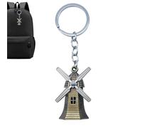 Generico Metal Keychain Ring | Vintage Keychain | Versatile Windmill Keyrings Keychains Stylish Accessory Metal Door Car Keys Rings Tags Chain Pendant Decoration For Car