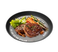Generico Metal Plates, Outdoor Dish Set, 6.89x0.67 Inches Portable Smooth Tableware, Safe Reusable Meal Trays for Eating During Dining Camping Travel Snack Feeding and Supper Occasions