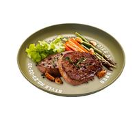 Generico Metal Plates, Smooth Portable Dinnerware, Safe Outdoor Food Plate Set, Reusable Steel Dishes for Patio Camping Travel Snack Feeding and Family Meals, 6.89x0.67 inches