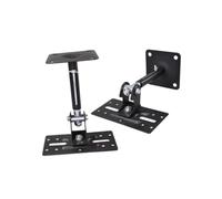 Generico Metal Speaker Wall Mounted Stand Foldable Bracket Pair of 2 Adjustable Mount Holder for Home Bedside Bedroom Office Living Room
