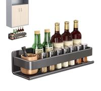 Generico Metal Wall-Mount Rack Shelf, Bathroom Storage Shower Rack For Living Room, Kitchen And Bathroom | Floating Shelves - Metal Seasoning Bottle Holder | Wall-Mounted Household Supplies,