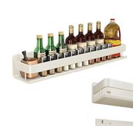 Generico Metal Wall-Mount Rack Shelf, Bathroom Storage Shower Rack For Living Room, Kitchen And Bathroom | Floating Shelves - Metal Seasoning Bottle Holder | Wall-Mounted Household Supplies,