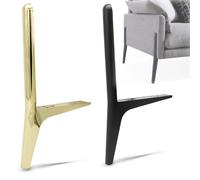 Generico Metallo Gambe Di Ricambio Mobili, Piedini Di Supporto In Moderni Di Metà Secolo, Per Armadi, Librerie, Letti E Tavoli, Con Installazione Vite(Nero,13cm(2pcs))