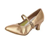 Genérico Mezza Soletta Anteriore Gel Donna, Scarpe da Ballo per Interni, Scarpe da Ballo Quadrate di Amicizia, Scarpe da Ballo Standard Nazionale Portachiavi Tacchi, marrone, 37 EU