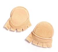 Generico Mezzi calzini con cuscino invisibile sull'avampiede per tacchi alti, cuscinetto in spugna di cotone a cinque dita(B,4pair)