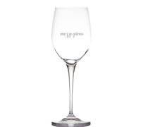 Generico Mezzopieno Bicchiere Calice da Vino Bianco Rosso Spritz Drink Personalizzato Inciso Dedica Idea Regalo Amiche Originale Festa Della Mamma Compleanno Natale Cena