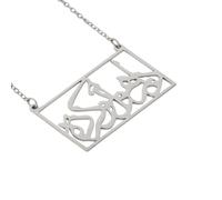 Generico MI MANCHI Collana Personalizzata di Calligrafia Araba Pendente Personalizzato Quotidiano Regalo Speciale di Compleanno per Donne