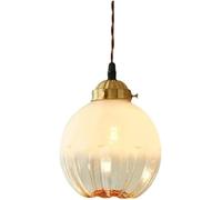 Generico MI-NI Lampada a sospensione in vetro opaco a forma di fiore, semplice e moderna, con lampada da soffitto in metallo antiruggine, plafoniera